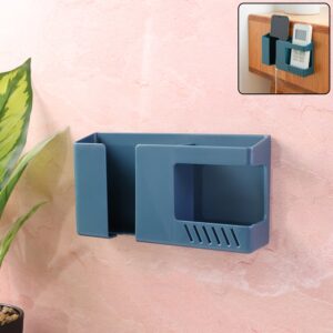Wall Mounted Multi-Purpose Storage Holder – Mobile and Remote Control Organizer (1 Pc)